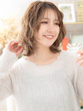 カバーヘア ブリス 志木南口駅前店(COVER HAIR bliss) くせ毛風ラフカール透け感ミディアムウルフa志木20代30代40代!