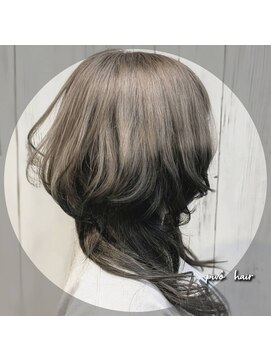 ピヴォヘアー(pivo hair) エンドカラー　ハイトーンカラー　ピンクグレージュ　ウルフ