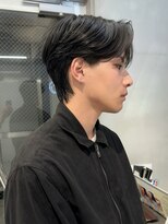 センターパート×ニュアンスパーマ