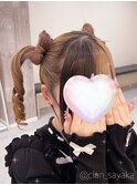 立体リボンコロネツイン/心斎橋ヘアセット