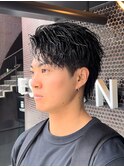センターパート×七三分け×ジェントルショート