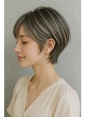 地毛ハイライト（白髪ぼかしハイライト）