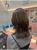 暗めカラー/レイヤーカット/マロンベージュくすみベージュ北千住