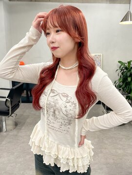 アロ 大阪梅田(alo) 【momoa】秋っぽオレンジカラー《ブリーチ/大阪梅田》