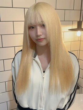 ベレーザ 渋谷神南(Beleza) 16856抜きっぱなしブロンドハッシュカットホワイトブロンド