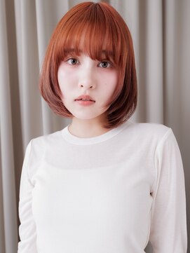 カバーヘア 上尾西口店(COVER HAIR) オレンジブラウン伸ばしかけレイヤーウルフボブ上尾10代20代30代