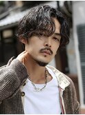 スパイラルパーマ/センターパート/men's/メンズサロン/八王子