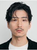 メンズパーマフェザーパーマシャドウパーマセンターパート