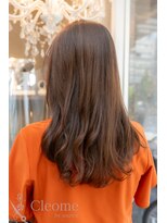 クレオメ 田町店(Cleome) ピンクベージュレイヤーイメチェン前髪フェイスレイヤー暗髪美髪
