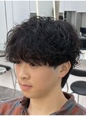 渋谷/シャドウパーマ/無造作パーマ/癖毛風パーマ/メンズマッシュ