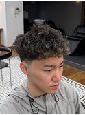 大人クロップパーマ【テーパーフェード】