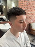 クロップ×ウェーブパーマ