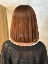 キリ 逗子(kiri)&nbsp;逗子葉山アプリコットオレンジ切りっぱなしボブ内巻きボブ眉M200