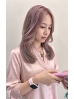 リオリス ヘア サロン(Rioris hair salon) ピンクラベンダー/顔まわりレイヤー/ミディアム