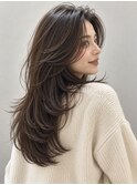 ●くびれミディアムウルフレイヤー/バタフライレイヤーカット