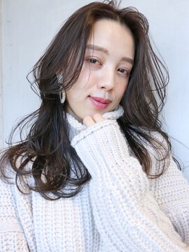 アイティー バイ アルバム 中野店(IT by ALBUM) ダークブルージュ_エアリーミディショートパーマ_8263