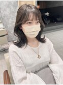韓国ミディアム×ベージュカラー