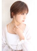 大人モテ愛されフェミニンシルキーベージュショート