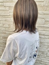 ハイライトを入れてオシャレに白髪ぼかし♪