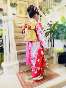 美容室 ティンカーベル 七五三 7歳