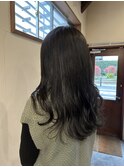縮毛履歴ありでもブリーチなしのグレージュ^_^