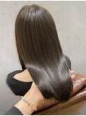 20代30代40代韓国ヘアアッシュグレージュ小顔ロング髪質改善