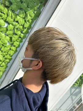 ヘアーザラブズラフズ オーガニカ 北九州(HAIR THE LOVES LAUGHS ORGANICA) メンズカットダブルカラーベージュ