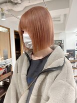 ネオリーブ クーロ(Neolive curro)&nbsp;オレンジベージュ×似合わせカット　美髪/イメチェン