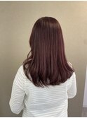 大人ピンクブラウンヘアカラー