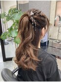 ハーフアップ