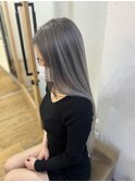 【Lapis新宿】ホワイトバレイヤージュスーパーロングエクステ