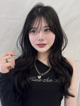 サイン 渋谷(SIGN) 韓国ヘアふんわりレイヤーカット×グレージュ