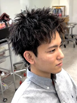 フィフス 渋谷(fifth) ラフな質感の無造作パーマ×スパイキーショートスタイル
