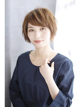 シュシュット(chouchoute) 夏美髪質改善アプリコットオレンジハイライトカラーくびれヘア01