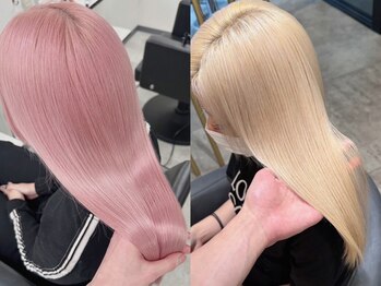 レブ 難波店(REV.)の写真/ブリーチ毛でもぜひ一度ご相談ください◎ダメージ毛も高補修で、ツヤ髪ハイトーンカラーに導きます*