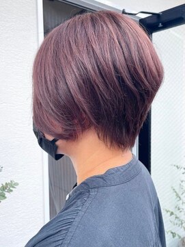 ベリテツー 京成大久保(verite2) 大人可愛い20代30代40代黒髪前下がりショートボブ/ベビーピンク