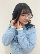 美容室ヒラトヤ 都南店&nbsp;波巻きゆるウェーブ×束感シースルーバング★柔らか抜け感ヘア