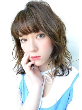 オフザリップヘアー(off the Lip hair) 【off the Lip hair Lee】ウェットミディ×サファイアッシュ