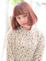 ナチュラルななめバングワンカールボブ