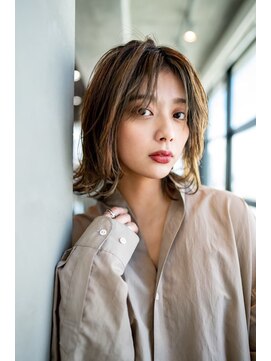 オースティン 門前仲町(AUSTIN) 大人かわいい前髪セシルカットココアブラウンフリンジウェーブ