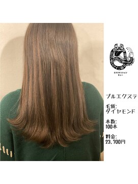 エクステンション キュー(extension Q) プルエクステ/ダイヤモンド毛質52cm(長さおへそ位)100本23,700円