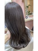 【アッシュグレージュ】×ミディアムヘア
