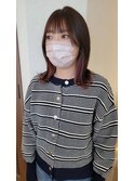 【BelleCoffret】イヤリングカラー インナーカラーピンク ボブ