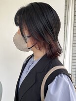 モリオ フロム ロンドン 大宮2号店(morio from London)&nbsp;【高椋】ウルフ大宮インナーカラーピンクベージュ