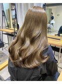 ミルクティーベージュダブルカラーケアブリーチインナーカラー
