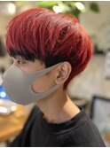 エンドカラーのマッシュスタイル