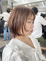 ユノ(juno)&nbsp;【中目黒】ブリーチなしアッシュベージュのミディアムレイヤー