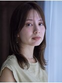 30代　40代　レイヤーロングセミディ　ワンカール　小顔　表参道