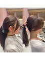 エレノア トーキョー 恵比寿(ELEANOAH TOKYO)&nbsp;結ぶと割れやすい顔周り。カットの仕方で理想の韓国風に！！
