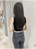 YOKE さら艶ロング赤みなしオリーブアッシュグレージュ髪質改善